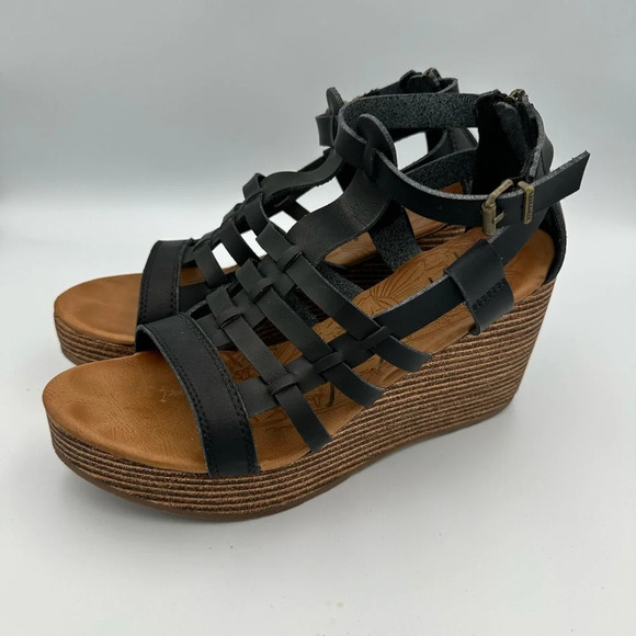 Piper‎ Blowfish Malibu Wedge Sandal Black 8.5 - Picture 1 of 9
